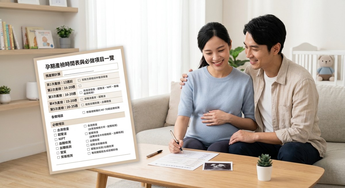 孕期產檢時間表與必做項目一覽，準爸媽必收藏